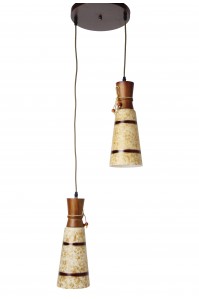 Деревянная Люстра SVLIGHT двухламповая 2692/2